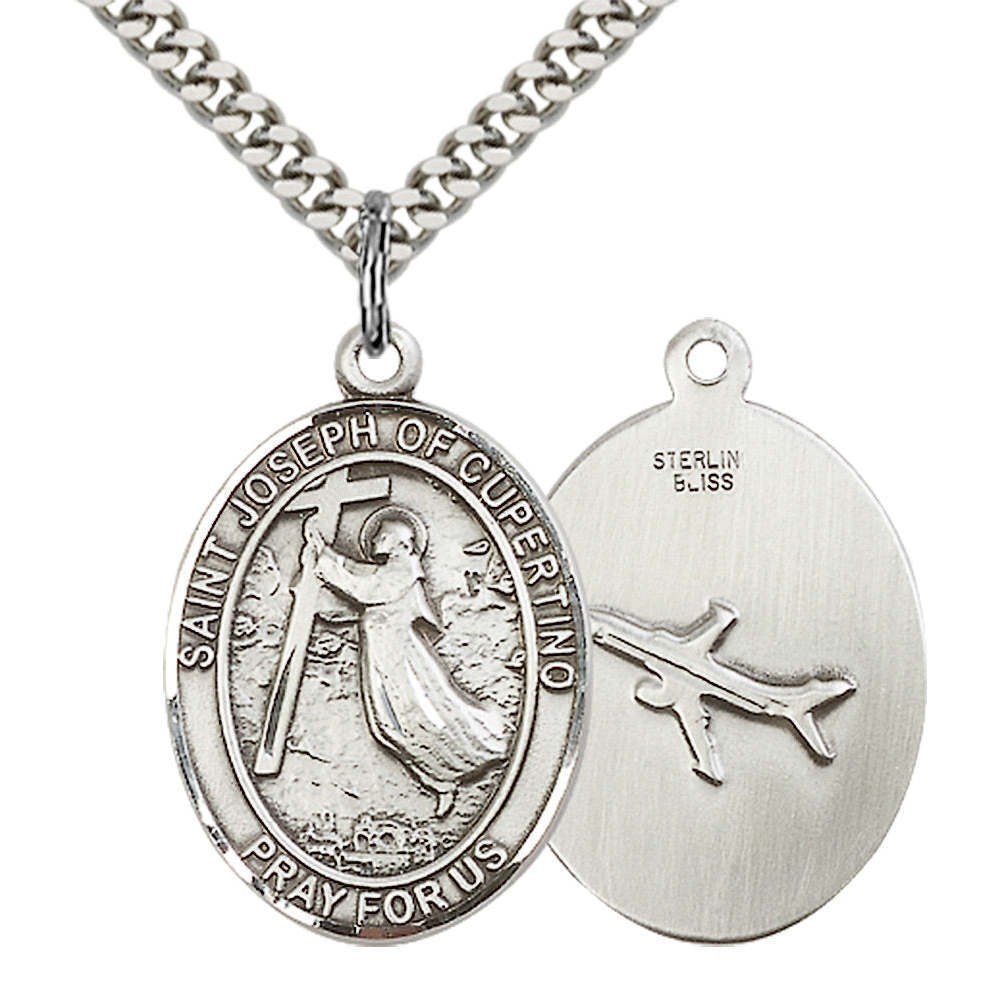 Saint Joseph of Cupertino Sterling Silver Medal - Picture 1 of 1